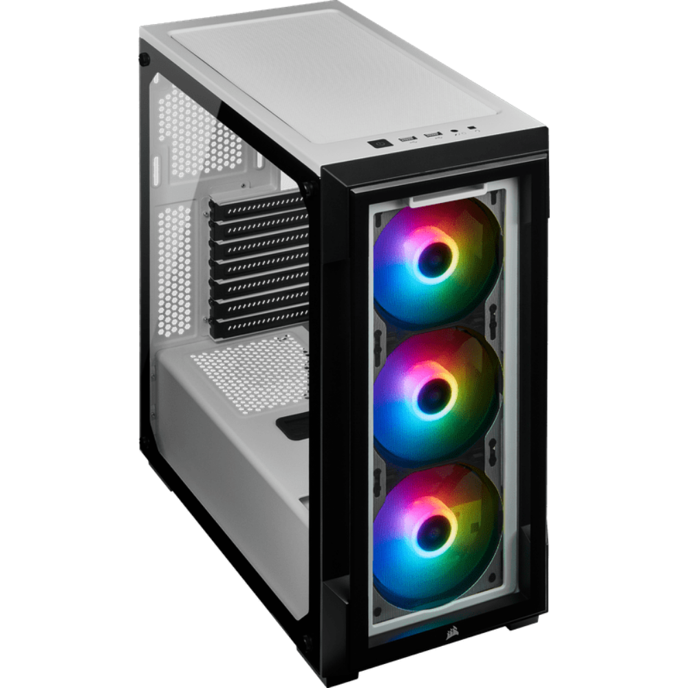 Corsair iCUE 220T RGB Tempered Glass Wit